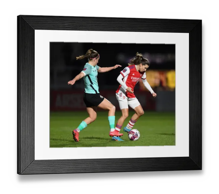 Framed Print : Arsenal vs Brighton Women: A Fierce FA WSL Showdown at Meadow Park Framed Print : Arsenal vs Brighton Women: A Fierce FA WSL Showdown at Meadow Park