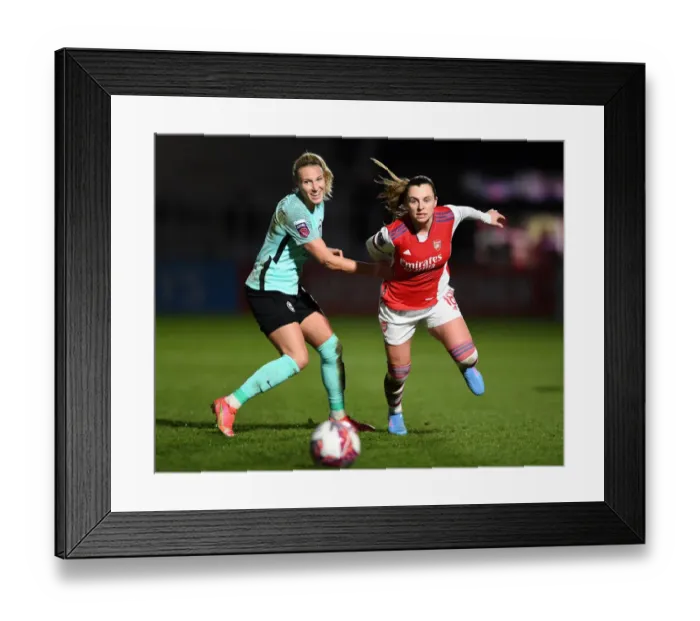 Framed Print : Intense Battle: Noelle Maritz vs. Emma Kullberg - Arsenal Women vs. Brighton Hove Albion Women, FA WSL Clash at Meadow Park Framed Print : Intense Battle: Noelle Maritz vs. Emma Kullberg - Arsenal Women vs. Brighton Hove Albion Women, FA WSL Clash at Meadow Park