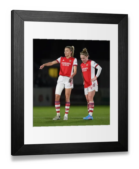 Framed Print : Arsenal Stars Clash: Leah Williamson vs. Kim Little - Arsenal Women vs. Brighton Hove Albion Women: FA WSL Showdown