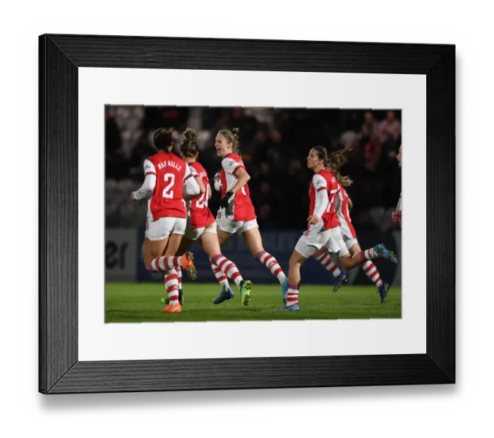 Framed Print : Vivianne Miedema Scores First Goal: Arsenal Women's Victory over Brighton Hove Albion in FA WSL Clash