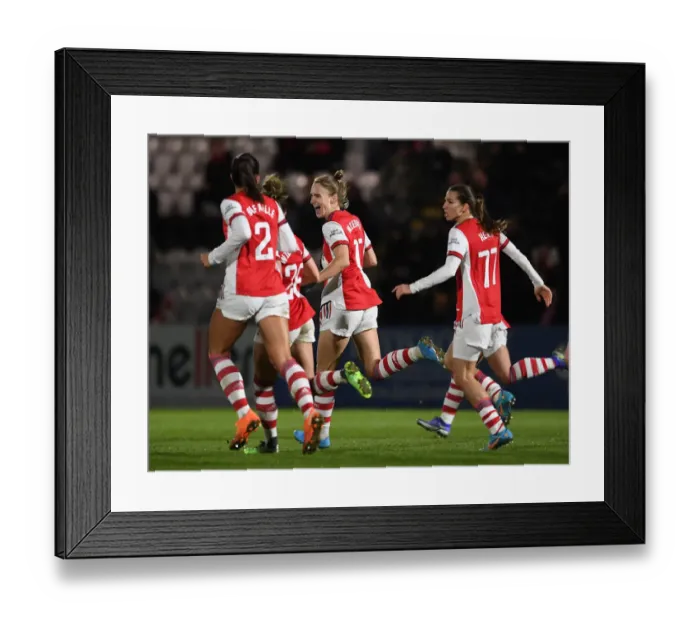 Framed Print : Arsenal Women's Victory: Vivianne Miedema Scores First Goal Against Brighton in FA WSL
