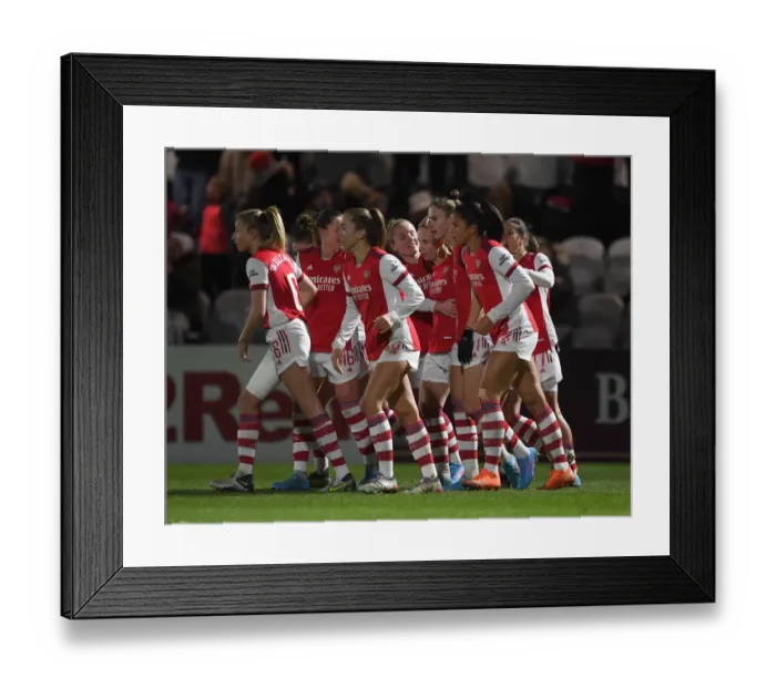 Framed Print : Arsenal Women's Victory: Beth Mead Scores Second Goal Against Brighton in FA WSL