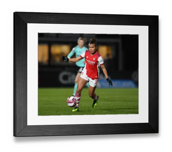 Framed Print : Arsenal's Parris Takes On Brighton Hove Albion in FA WSL Showdown Framed Print : Arsenal's Parris Takes On Brighton Hove Albion in FA WSL Showdown