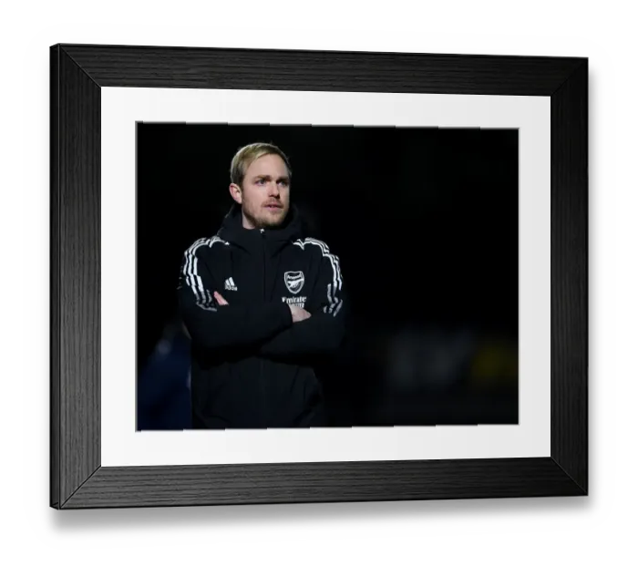 Framed Print : Arsenal Women vs Brighton Hove Albion Women: FA WSL Clash - Jonas Eidevall in Action