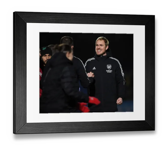 Framed Print : Jonas Eidevall: Arsenal Women's Boss Reacts After FA WSL Match Against Brighton Hove Albion Framed Print : Jonas Eidevall: Arsenal Women's Boss Reacts After FA WSL Match Against Brighton Hove Albion