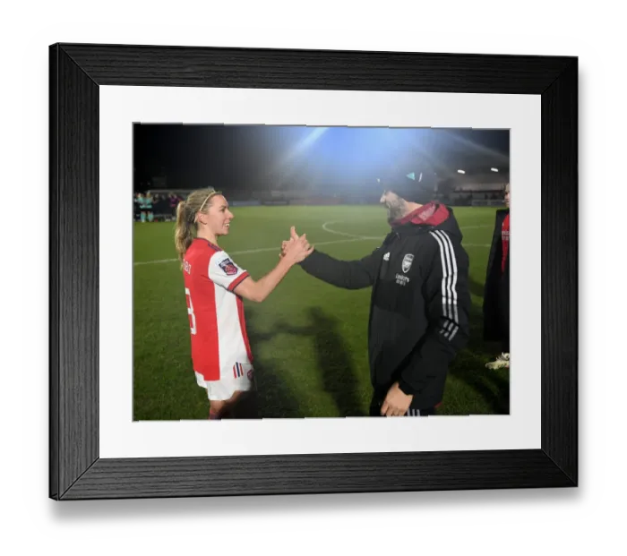 Framed Print : Arsenal Women's Victory: Jordan Nobbs and Coach Aaron D Antico Celebrate against Brighton Hove Albion Framed Print : Arsenal Women's Victory: Jordan Nobbs and Coach Aaron D Antico Celebrate against Brighton Hove Albion