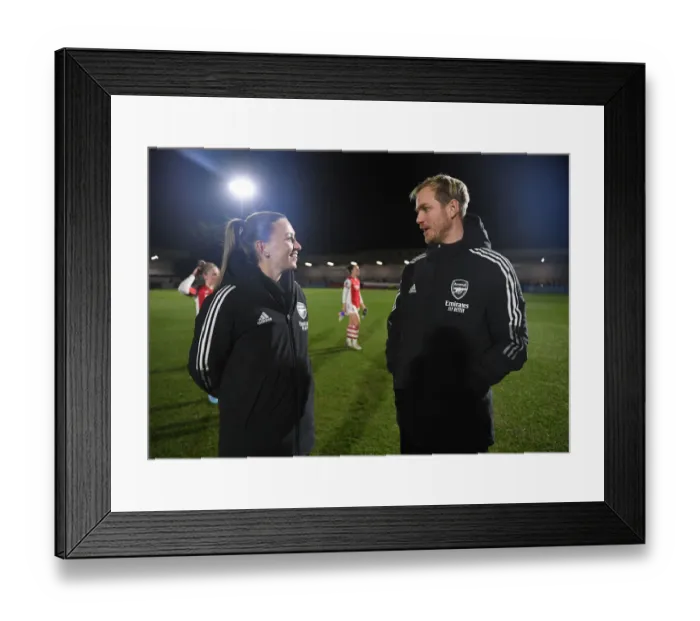 Framed Print : Arsenal Women: Jonas Eidevall and Katie McCabe Discuss Match Strategies after Arsenal Women vs. Brighton & Hove Albion Framed Print : Arsenal Women: Jonas Eidevall and Katie McCabe Discuss Match Strategies after Arsenal Women vs. Brighton & Hove Albion