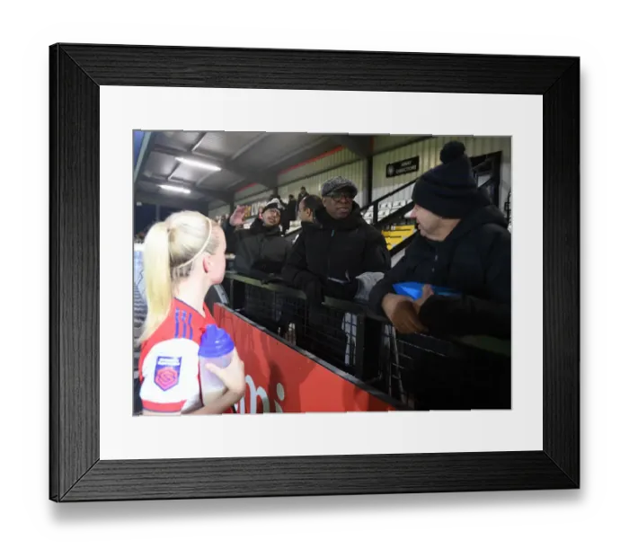 Framed Print : Arsenal's Beth Mead Meets Ian Wright: Post-Match Chat at Arsenal Women vs Brighton Hove Albion Framed Print : Arsenal's Beth Mead Meets Ian Wright: Post-Match Chat at Arsenal Women vs Brighton Hove Albion