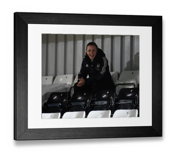 Framed Print : Arsenal's Katie McCabe Prepares for FA WSL Clash Against Brighton Hove Albion