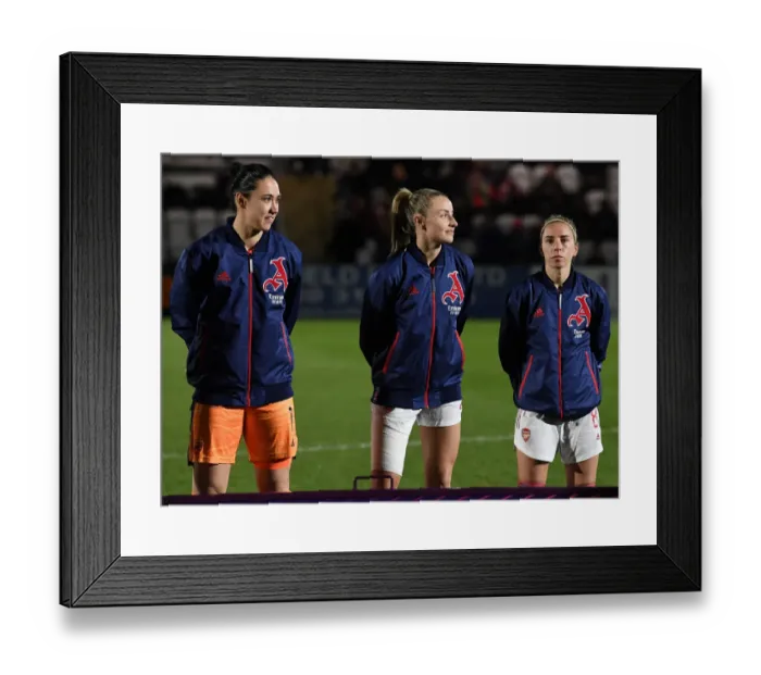 Framed Print : Arsenal Women: Pre-Match Huddle vs Brighton Hove Albion at Meadow Park Framed Print : Arsenal Women: Pre-Match Huddle vs Brighton Hove Albion at Meadow Park