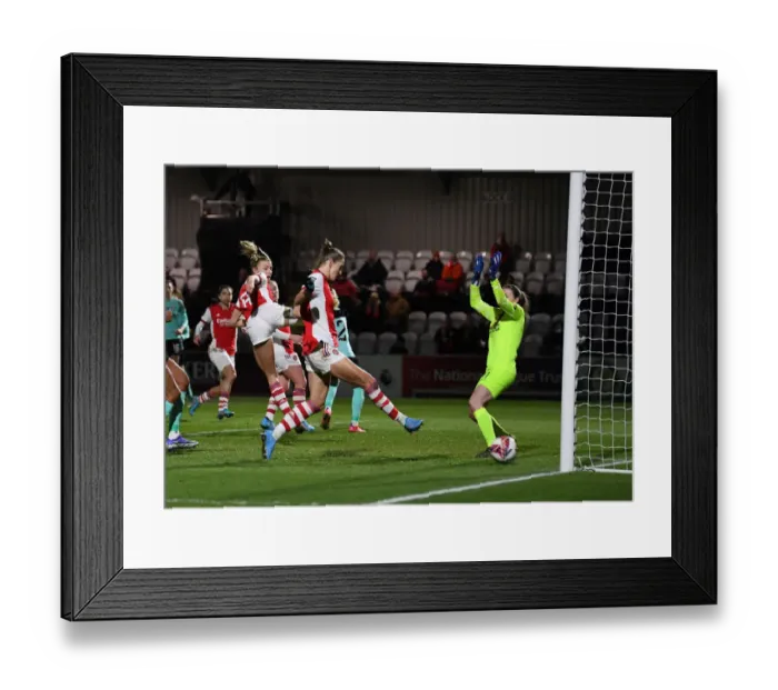 Framed Print : Vivianne Miedema Scores Opening Goal: Arsenal Women vs Brighton Hove Albion in FA WSL Clash