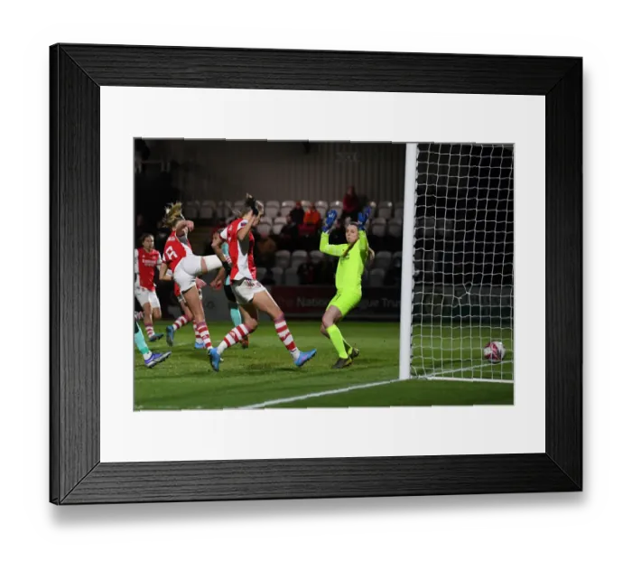 Framed Print : Vivianne Miedema Scores the Opener: Arsenal Women vs Brighton Hove Albion in FA WSL Action