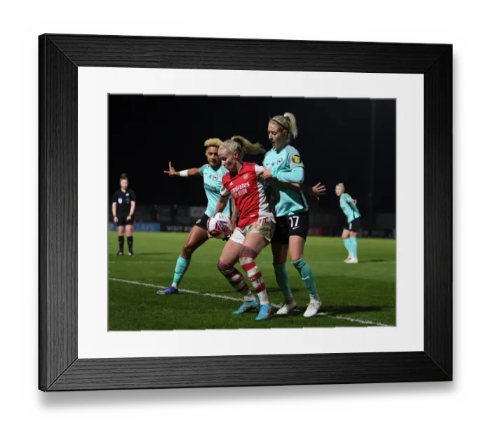 Framed Print : Intense Rivalry: Beth Mead vs. Emma Kullberg - Arsenal vs. Brighton Women's FA WSL
