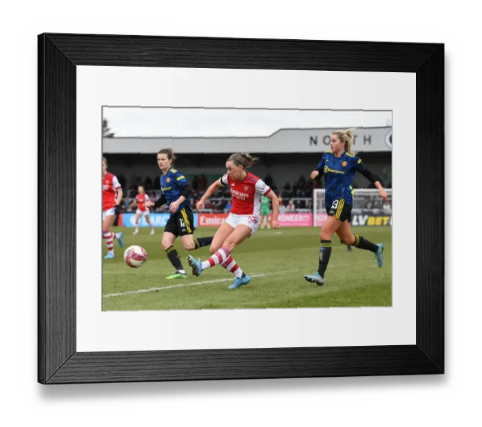 Framed Print : Arsenal's Katie McCabe vs. Manchester United's Alessia Russo: A FA WSL Rivalry Ignites Framed Print : Arsenal's Katie McCabe vs. Manchester United's Alessia Russo: A FA WSL Rivalry Ignites