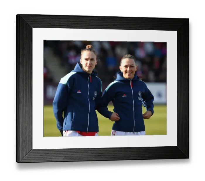 Framed Print : Arsenal Women Celebrate FA WSL Victory: Miedema and McCabe Rejoice in Triumph over Manchester United Framed Print : Arsenal Women Celebrate FA WSL Victory: Miedema and McCabe Rejoice in Triumph over Manchester United