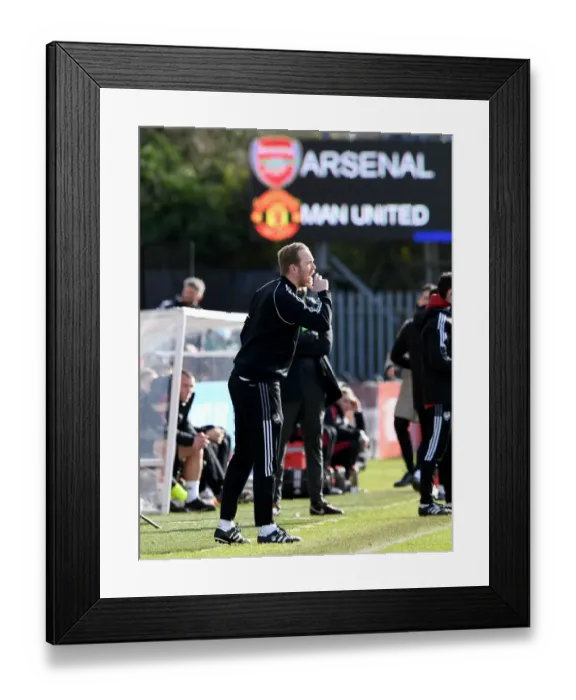 Framed Print : Jonas Eidevall Guides Arsenal Women in FA WSL 2021-22: Arsenal v Manchester United