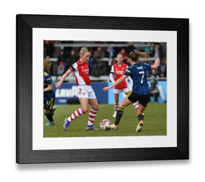 Framed Print : Intense Rivalry: Nobbs vs Toone - Arsenal Women vs Manchester United Women in FA WSL Clash: A Battle of Stars at Meadow Park Framed Print : Intense Rivalry: Nobbs vs Toone - Arsenal Women vs Manchester United Women in FA WSL Clash: A Battle of Stars at Meadow Park