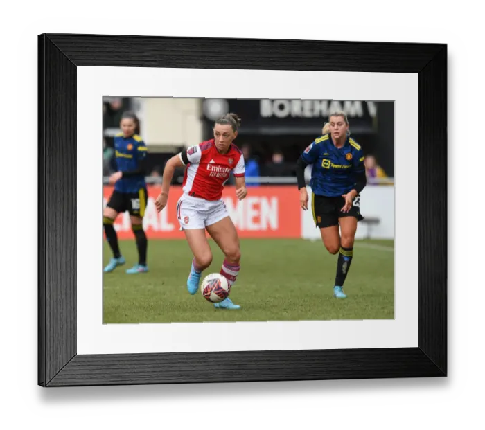 Framed Print : Arsenal's Katie McCabe Shines in Arsenal Women vs Manchester United Women, FA WSL 2021-22