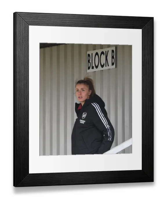 Framed Print : Arsenal's Leah Williamson Watches FA WSL Match between Arsenal Women and Manchester United Women Framed Print : Arsenal's Leah Williamson Watches FA WSL Match between Arsenal Women and Manchester United Women