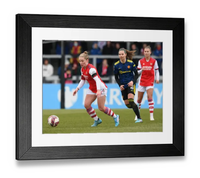 Framed Print : Intense Battle: Kim Little vs Signe Brunn in Arsenal Women vs Manchester United Women Clash, FA WSL Framed Print : Intense Battle: Kim Little vs Signe Brunn in Arsenal Women vs Manchester United Women Clash, FA WSL