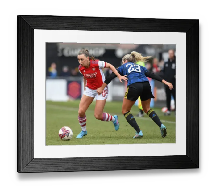 Framed Print : McCabe vs Russo: A Showdown in FA WSL: Arsenal Women vs Manchester United Women Framed Print : McCabe vs Russo: A Showdown in FA WSL: Arsenal Women vs Manchester United Women