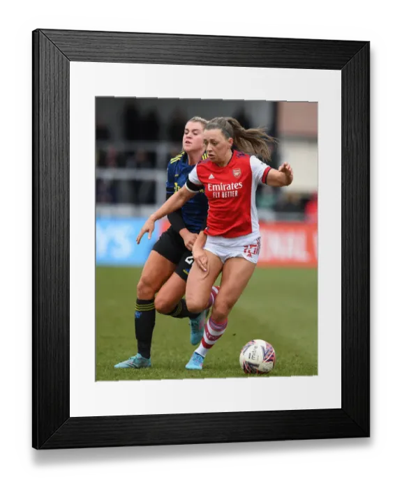 Framed Print : McCabe vs Russo: A Showdown in FA WSL as Arsenal Take on Manchester United