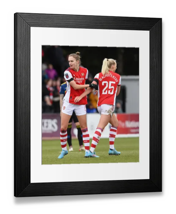 Framed Print : Arsenal Women's Super League Triumph: Blackstenius and Miedema's Unforgettable Goal Celebration vs. Manchester United Framed Print : Arsenal Women's Super League Triumph: Blackstenius and Miedema's Unforgettable Goal Celebration vs. Manchester United