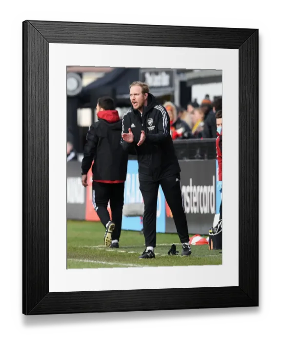 Framed Print : Jonas Eidevall Leads Arsenal Women in FA WSL Clash Against Manchester United Framed Print : Jonas Eidevall Leads Arsenal Women in FA WSL Clash Against Manchester United