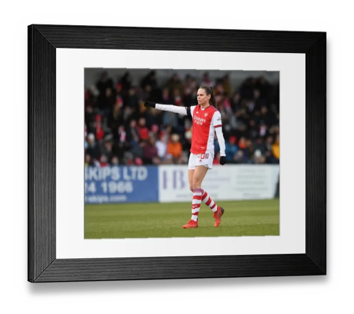 Framed Print : Arsenal's Simone Boye in Action: FA WSL Match - Arsenal Women vs Manchester United Women (2021-22)