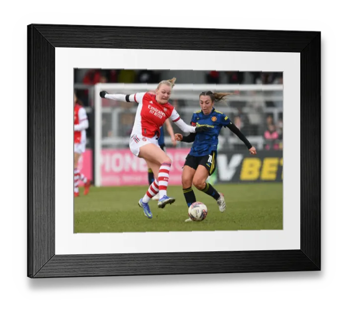 Framed Print : Arsenal vs Manchester United: FA WSL Showdown - Battle for Supremacy (2021-22)
