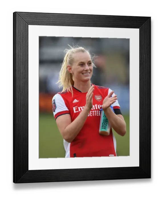 Framed Print : Arsenal Women vs Manchester United Women: Stina Blackstenius Reacts after FA WSL Match