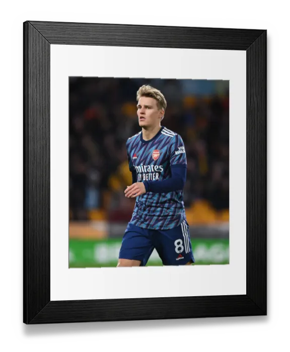 Framed Print : Martin Odegaard in Action: Arsenal vs Wolverhampton Wanderers, Premier League 2021-22 Framed Print : Martin Odegaard in Action: Arsenal vs Wolverhampton Wanderers, Premier League 2021-22