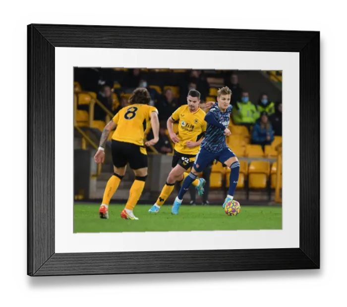 Framed Print : Martin Odegaard vs. Ruben Neves: Wolverhampton Wanderers vs. Arsenal, Premier League Showdown Framed Print : Martin Odegaard vs. Ruben Neves: Wolverhampton Wanderers vs. Arsenal, Premier League Showdown