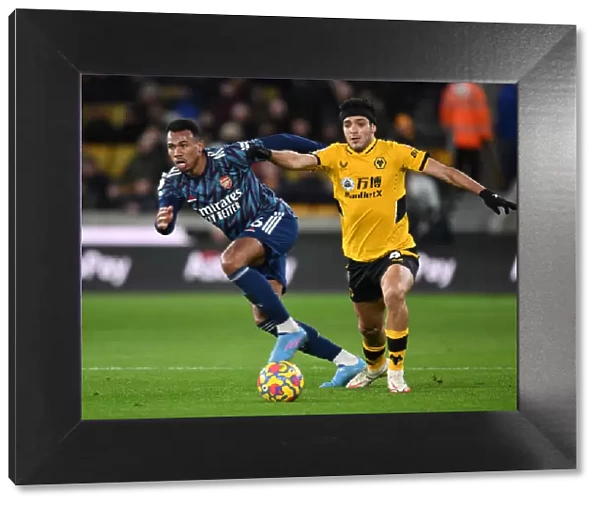 Gabriel vs. Raul Jimenez: Intense Battle at Molineux - Wolverhampton Wanderers vs. Arsenal, Premier League 2021-22