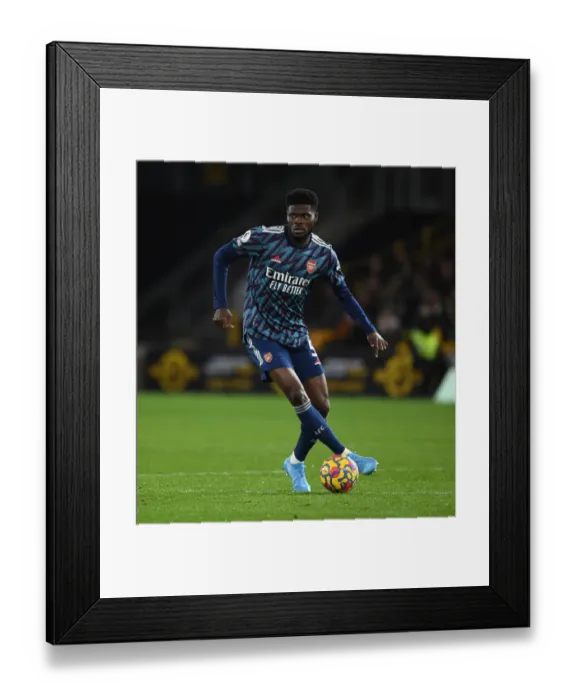 Framed Print : Thomas Partey in Action: Arsenal vs. Wolverhampton Wanderers, Premier League 2021-22