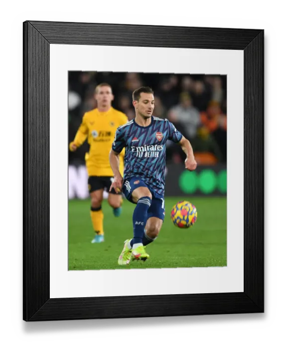 Framed Print : Arsenal's Cedric Faces Off Against Wolverhampton in Premier League Clash Framed Print : Arsenal's Cedric Faces Off Against Wolverhampton in Premier League Clash