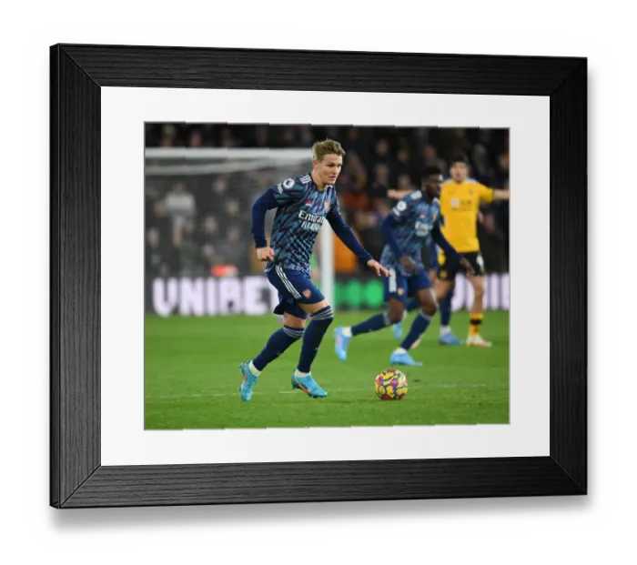Framed Print : Martin Odegaard in Action: Arsenal vs Wolverhampton Wanderers, Premier League 2021-22 Framed Print : Martin Odegaard in Action: Arsenal vs Wolverhampton Wanderers, Premier League 2021-22