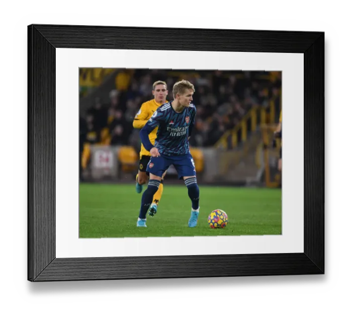 Framed Print : Martin Odegaard in Action: Arsenal vs Wolverhampton Wanderers, Premier League 2021-22 Framed Print : Martin Odegaard in Action: Arsenal vs Wolverhampton Wanderers, Premier League 2021-22