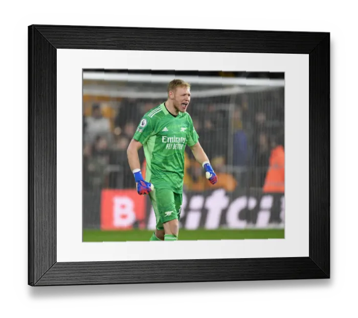 Framed Print : Aaron Ramsdale's Heroics: Arsenal Secures Win Against Wolverhampton Wanderers (Premier League 2021-22)