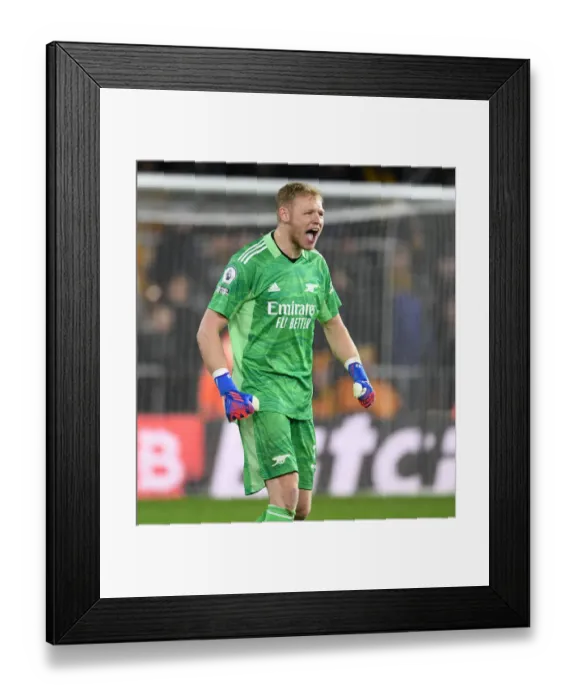 Framed Print : Aaron Ramsdale's Winning Moment: Arsenal Triumphs Over Wolverhampton Wanderers in Premier League Framed Print : Aaron Ramsdale's Winning Moment: Arsenal Triumphs Over Wolverhampton Wanderers in Premier League