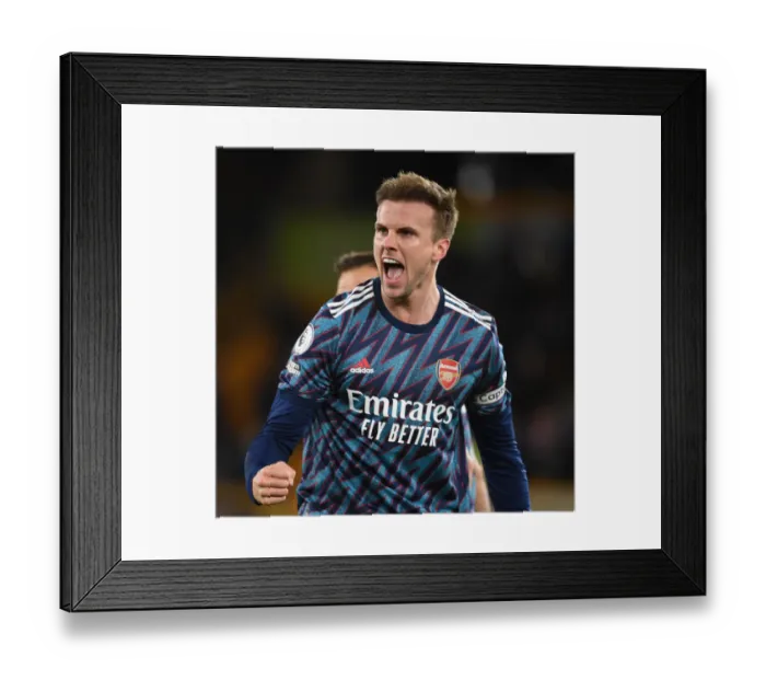 Framed Print : Rob Holding Celebrates Arsenal's Win at Wolverhampton Wanderers, Premier League 2021-22 Framed Print : Rob Holding Celebrates Arsenal's Win at Wolverhampton Wanderers, Premier League 2021-22