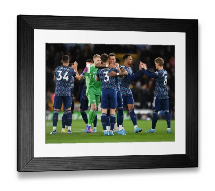 Framed Print : Arsenal's Ben White and Kieran Tierney Clash in Wolverhampton Wanderers vs Arsenal, Premier League 2021-22 Framed Print : Arsenal's Ben White and Kieran Tierney Clash in Wolverhampton Wanderers vs Arsenal, Premier League 2021-22