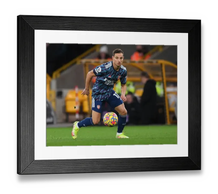 Framed Print : Cedric Soares in Action: Arsenal vs. Wolverhampton Wanderers, 2021-22 Premier League