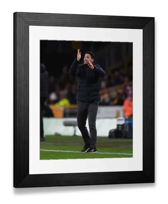 Framed Print : Mikel Arteta at Molineux: Arsenal Manager Faces Wolverhampton Wanderers in Premier League Showdown Framed Print : Mikel Arteta at Molineux: Arsenal Manager Faces Wolverhampton Wanderers in Premier League Showdown
