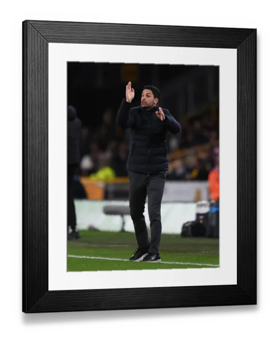 Framed Print : Arsenal's Mikel Arteta Faces Off Against Wolverhampton Wanderers in Premier League Showdown Framed Print : Arsenal's Mikel Arteta Faces Off Against Wolverhampton Wanderers in Premier League Showdown