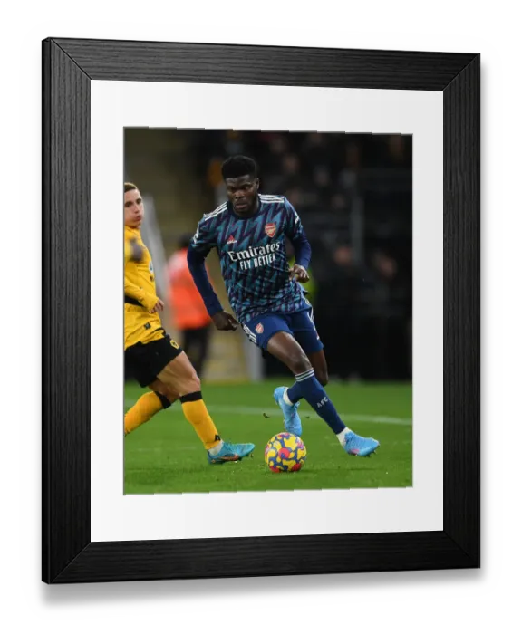 Framed Print : Thomas Partey in Action: Arsenal vs Wolverhampton Wanderers, Premier League 2021-22