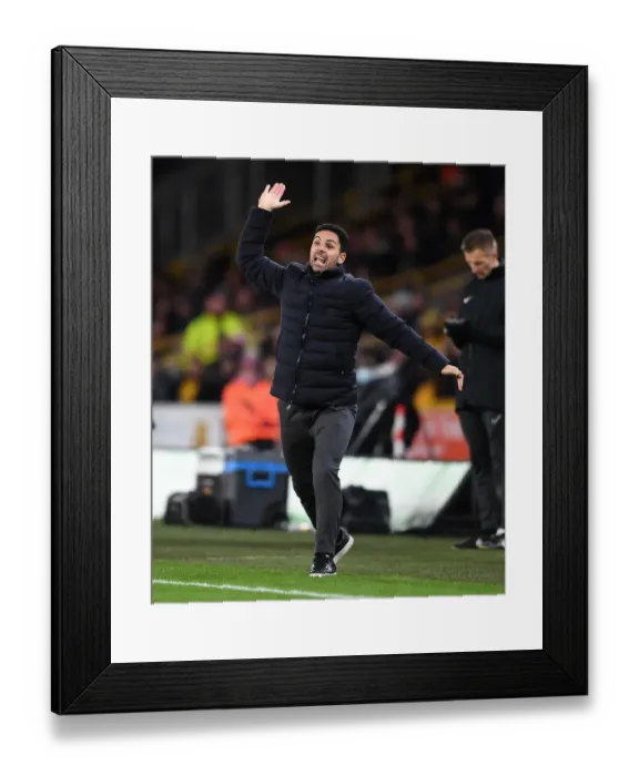Framed Print : Mikel Arteta at Molineux: Arsenal's Premier League Battle against Wolverhampton Wanderers, 2021-22 Framed Print : Mikel Arteta at Molineux: Arsenal's Premier League Battle against Wolverhampton Wanderers, 2021-22