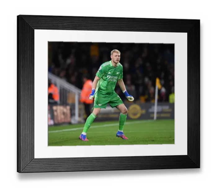 Framed Print : Arsenal's Aaron Ramsdale Faces Off in Intense Premier League Showdown vs. Wolverhampton Wanderers Framed Print : Arsenal's Aaron Ramsdale Faces Off in Intense Premier League Showdown vs. Wolverhampton Wanderers
