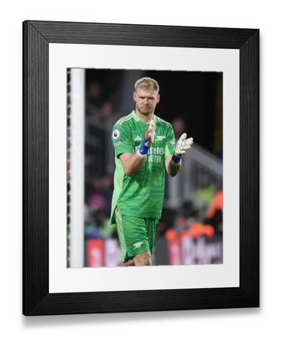 Framed Print : Arsenal's Aaron Ramsdale Faces Off in Intense Premier League Showdown vs. Wolverhampton Wanderers