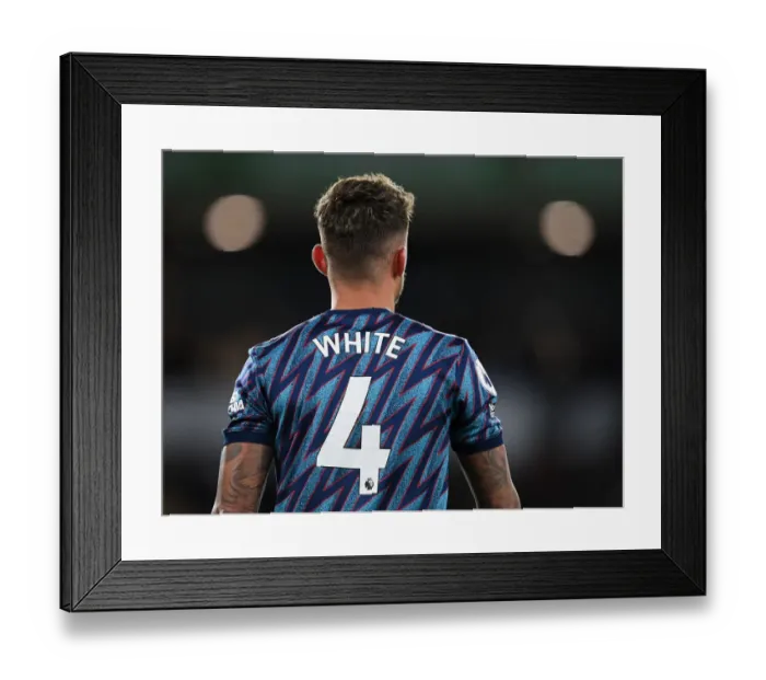 Framed Print : Ben White in Action: Arsenal vs. Wolverhampton Wanderers, Premier League 2021-22